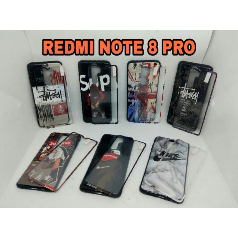 REDMI NOTE 8 PRO SOFTCASE + TEMPERED GLASS