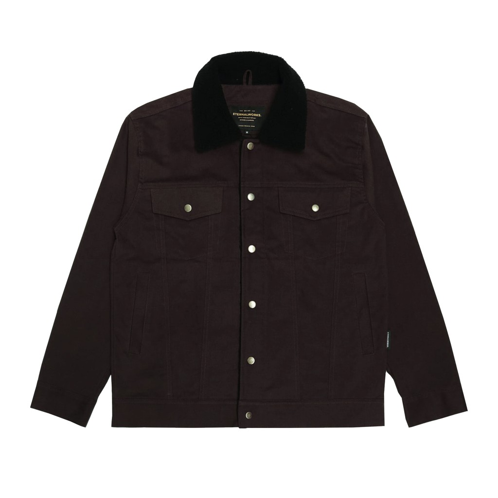 ETERNALWORKS SHERPA TRUCKER JACKET BROWN - JACKET SHERPA