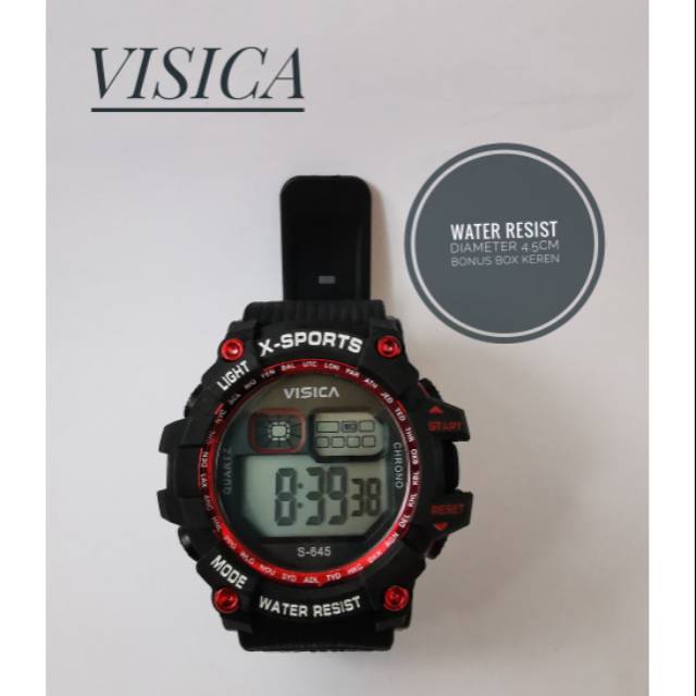 Jam tangan digital Sporty water Resist Visica 645