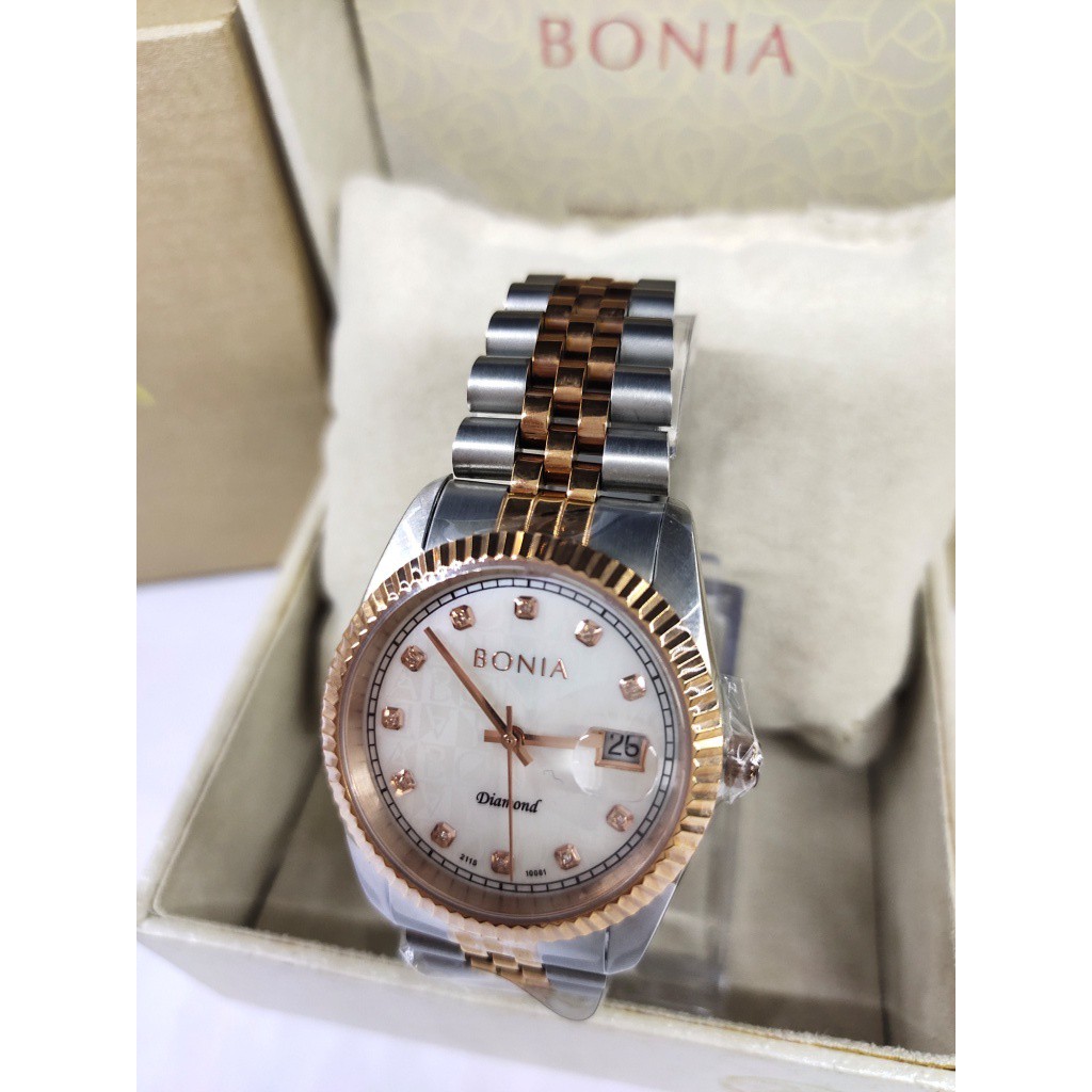 Jam Tangan Wanita / Pria Bonia BNB 10081 Diamond