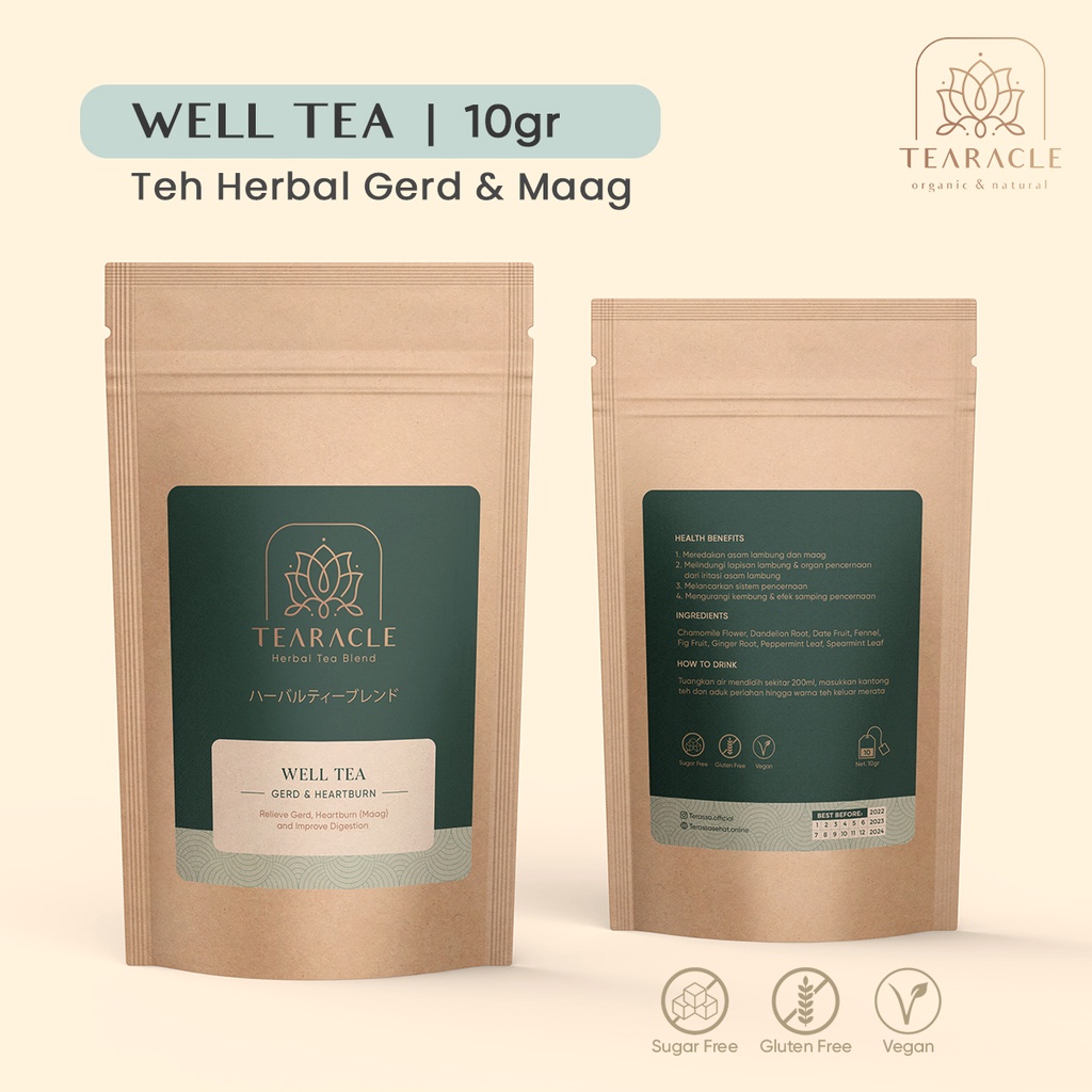 

Teh Bunga Gerd Asam Lambung & Maag - Well Tea Tearacle Herbal Tea Blend