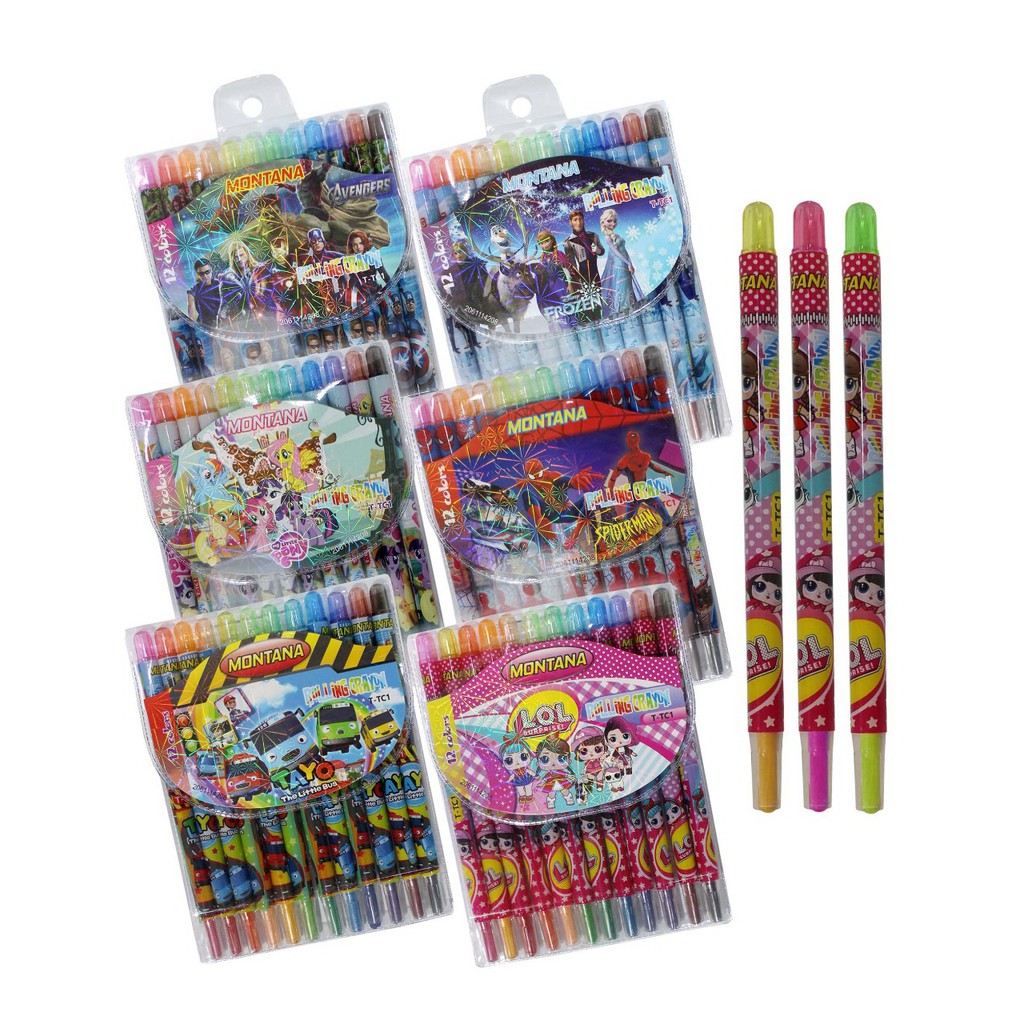

MONTANA Twist Crayon / Krayon Putar Montana T-TC1 / 12 Warna / Colors