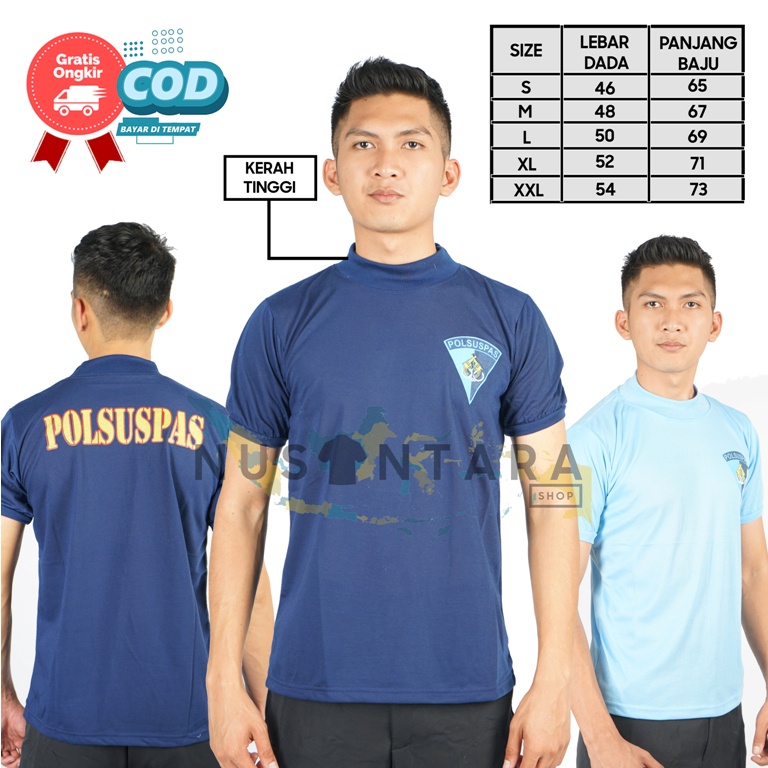 Polsuspas Kaos Polsuspas Sipir Kerah Tinggi Kaos Dinas Lembaga Pemasyrakatan Sipir Dalaman polisi Kaos Polsuspas Indonesia