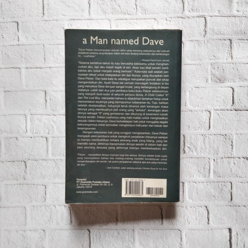 [preloved novel] a man names dave by david pelzer