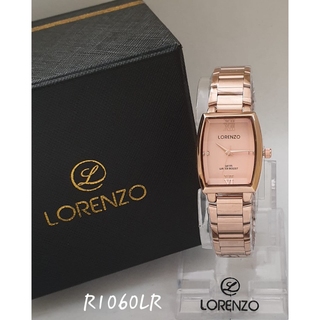 Grosiran Jam Tangan Wanita Lorenzo 451258 ET Analog Strap Tali Rantai Include Box Lorenzo dan Baterai (COD)