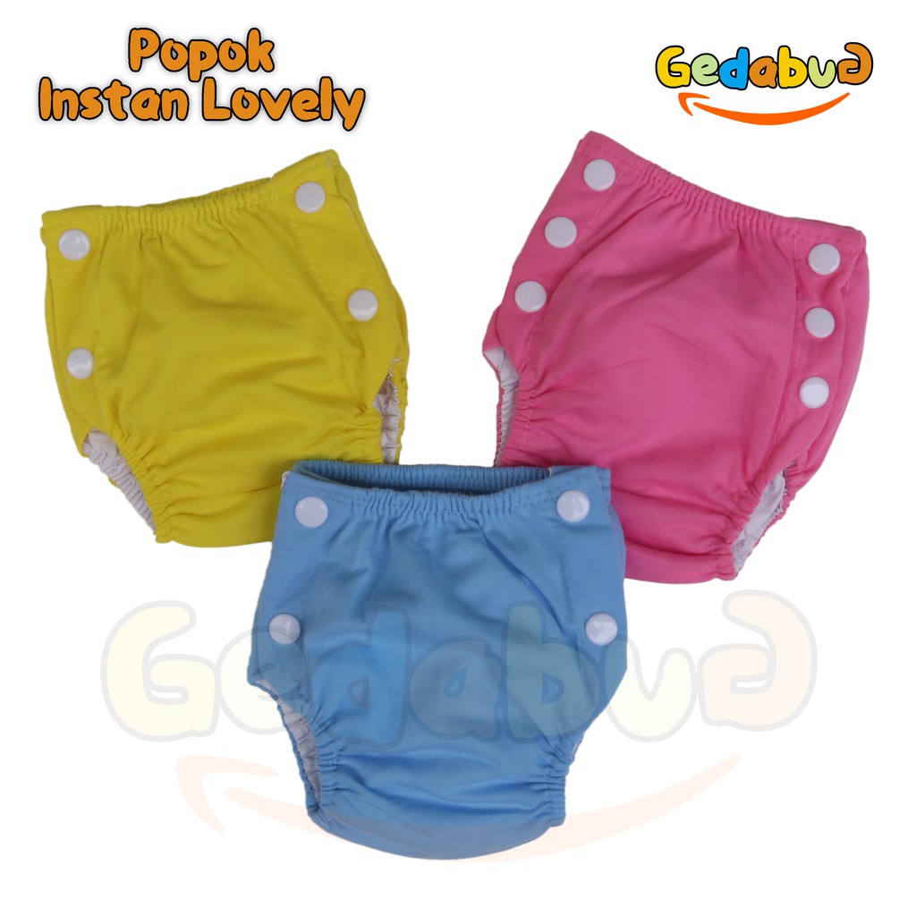 Popok Instant Bayi Lovely | Celana Popok Berkancing