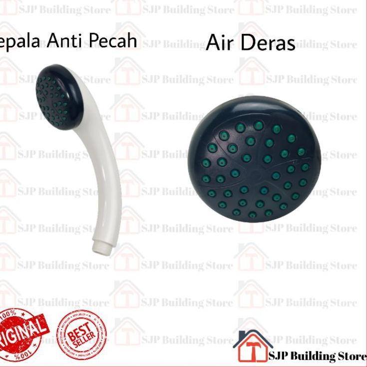 【GROSIR】 [COD] Hand shower mandi PVC putih plastik kualitas bagus kuat awet air deras sale