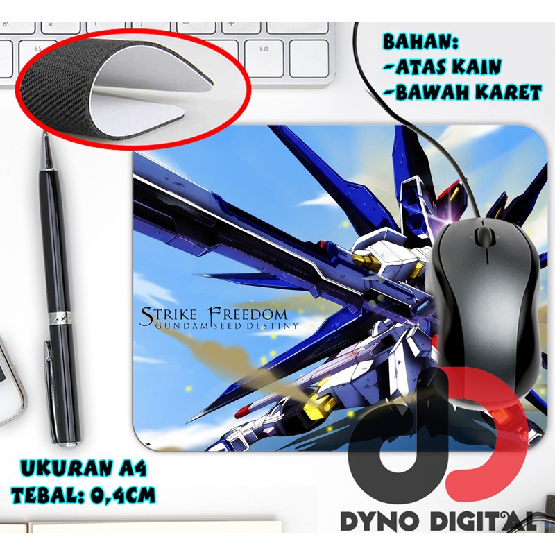 Mouse pad Strike Freedom GUndam Seed Destiny MousePad Tatakan Mouse Custom Gaming