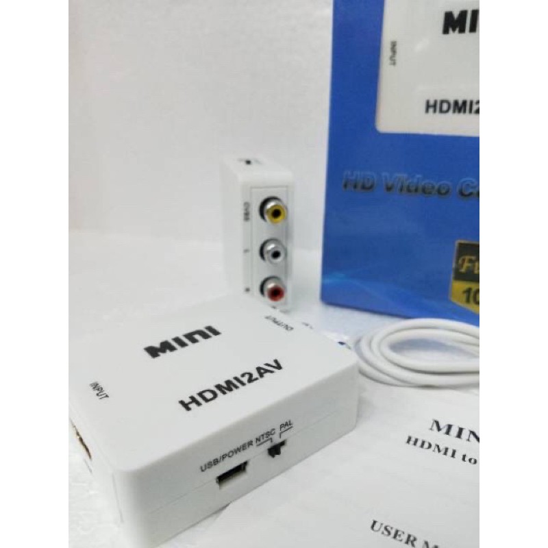 HDMI to AV RCA Converter Adapter MINI HDMI2AV ADAPTER MINI BOX HDMI2AV untuk TV Box