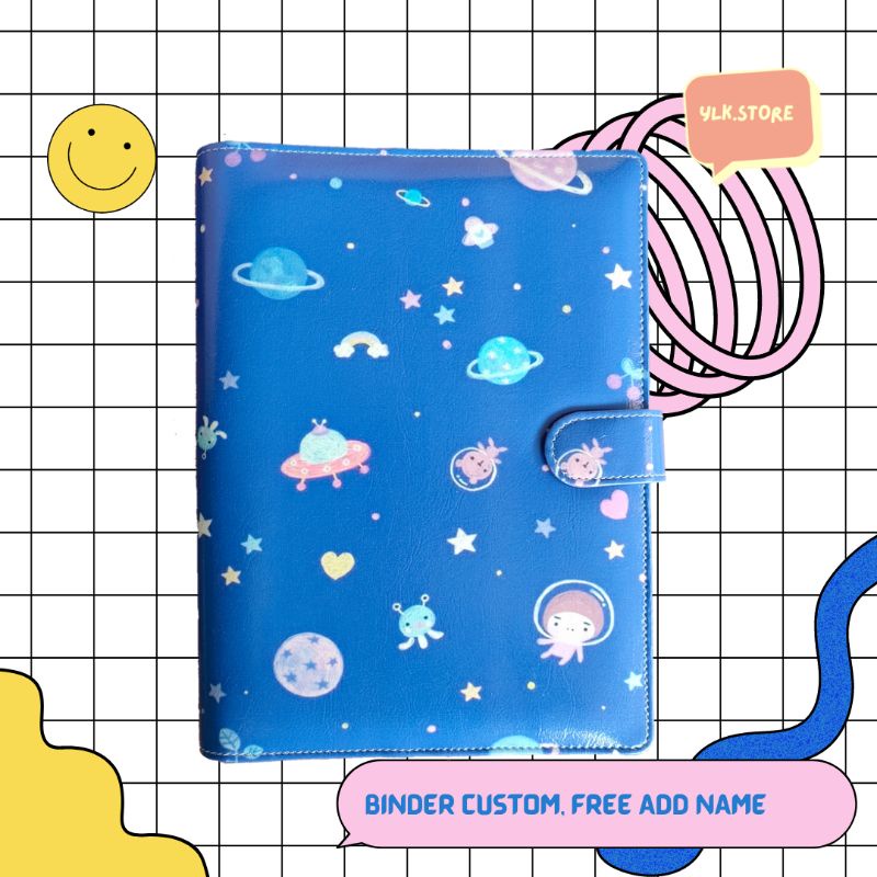 

Binder Galaxy Cartoon Blue