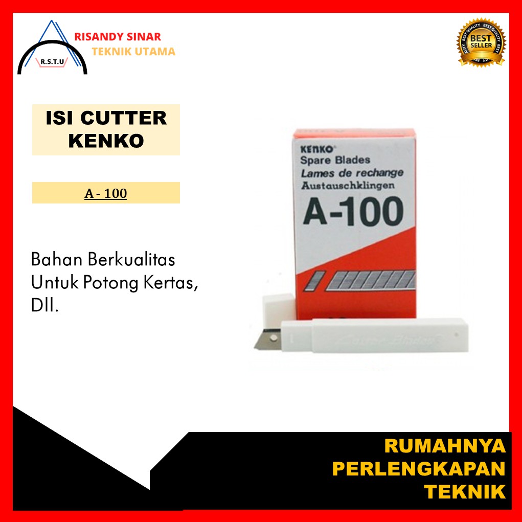 

Isi Cutter Kenko | Pisau Cautter Murah | Pisau Cutter Kecil A100 | Pisau Cutter