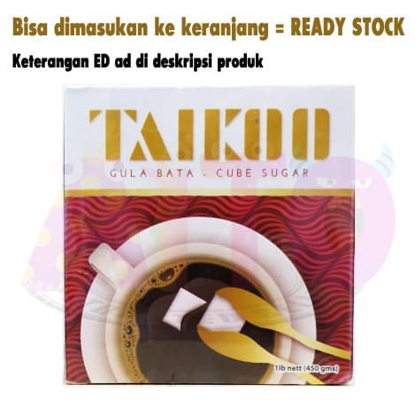 

Langsung Order Taikoo Gula Bata Taiko Cube Sugar 450 gram Termurah Original Diskon