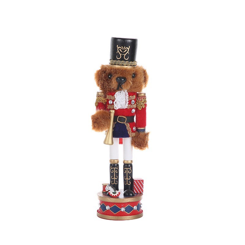 Pajangan Nutcracker Boneka Bear Bulu Lucu Kado Natal Nutcraker Murah