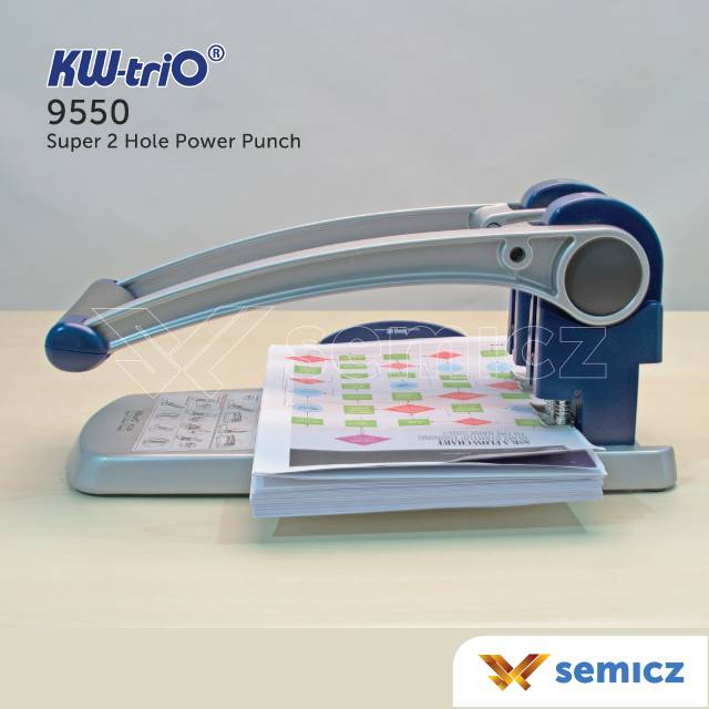 SUPER 2 hole Power Punch,  PEMBOLONG 300 HALAMAN/ 3.5 CM. KW-TRIO 9550! MADE IN TAIWAN