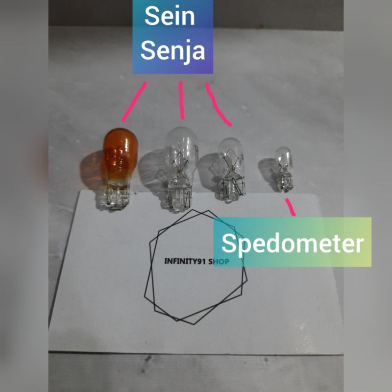 Bohlam lampu Sen Kuning Standar , Bohlam sein , Lampu senja, bohlam spedometer