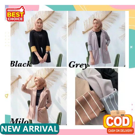 Cardi Tweed/ Cardy Tweed/ Tweet Blazer/ Blazer Tweed/ Tweed Import/ Blazer Import Lea Blazer - Flott