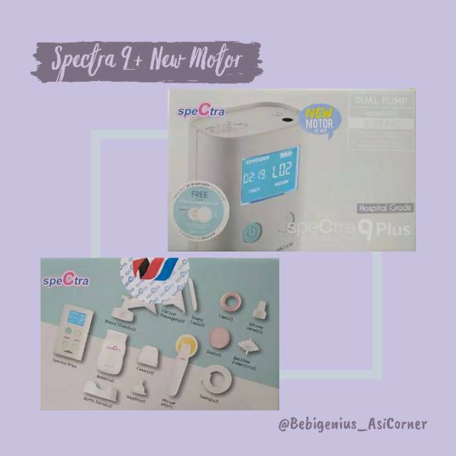 Pompa asi breastpump Spectra 9+ Advance / Spectra 9 plus new motor Hospital grade