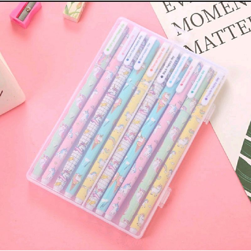 

Pulpen gel set warna warni isi 10 pc