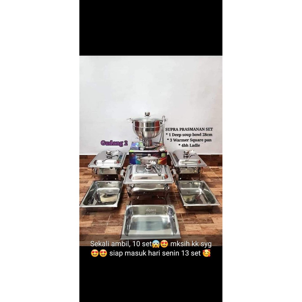 prasmanan set jumbo 3 kotak hockway diuble loyang bulat 1 supra 28