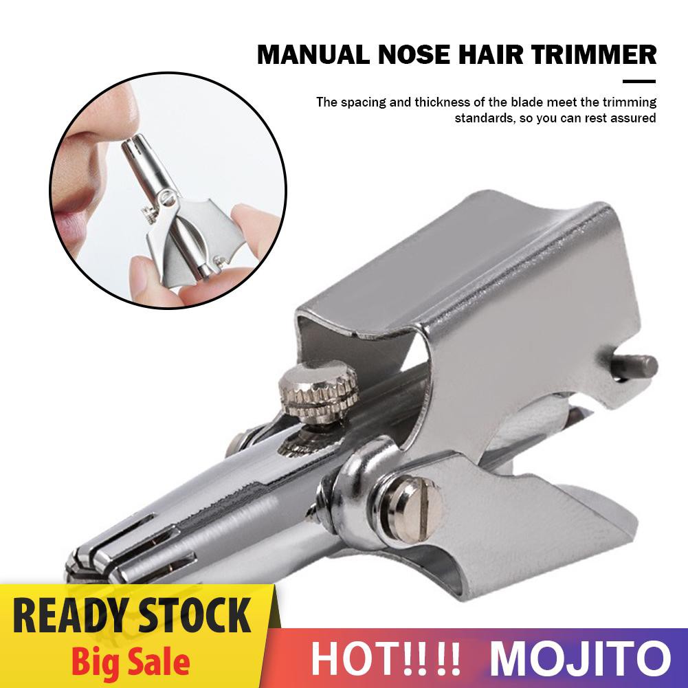 Mojito Alat Cukur Bulu Hidung / Telinga Manual Bahan Stainless Steel Dapat Dicuci