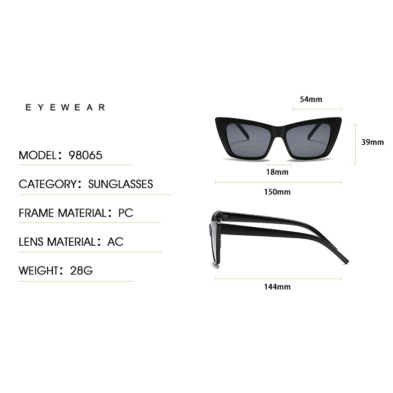 CATEYE Kacamata Hitam Cat Eye Pleastic Gaya Retro Untuk Wanita 2021