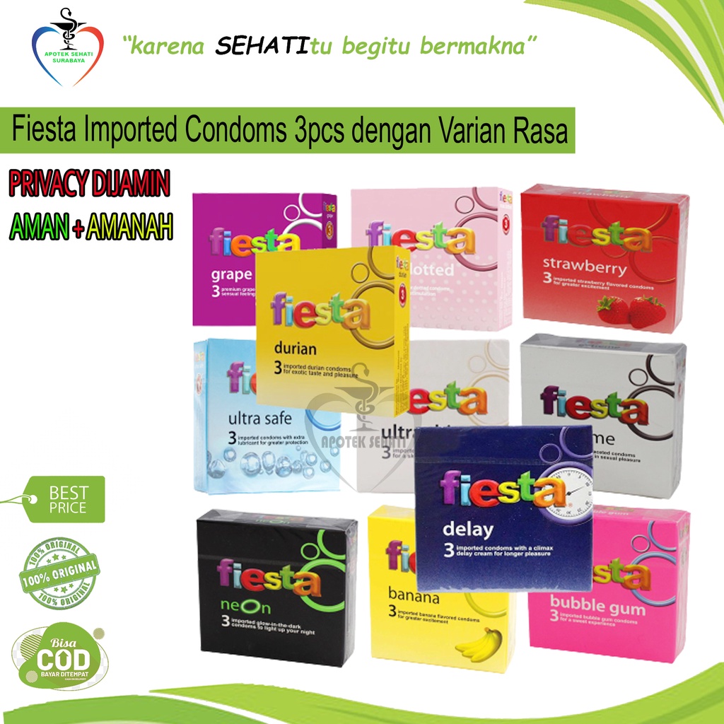 KONDOM FIESTA MAX DOTTED ISI  3 PCS