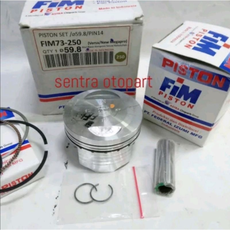 piston seher kit megapro monoshok oversize 250 original fim