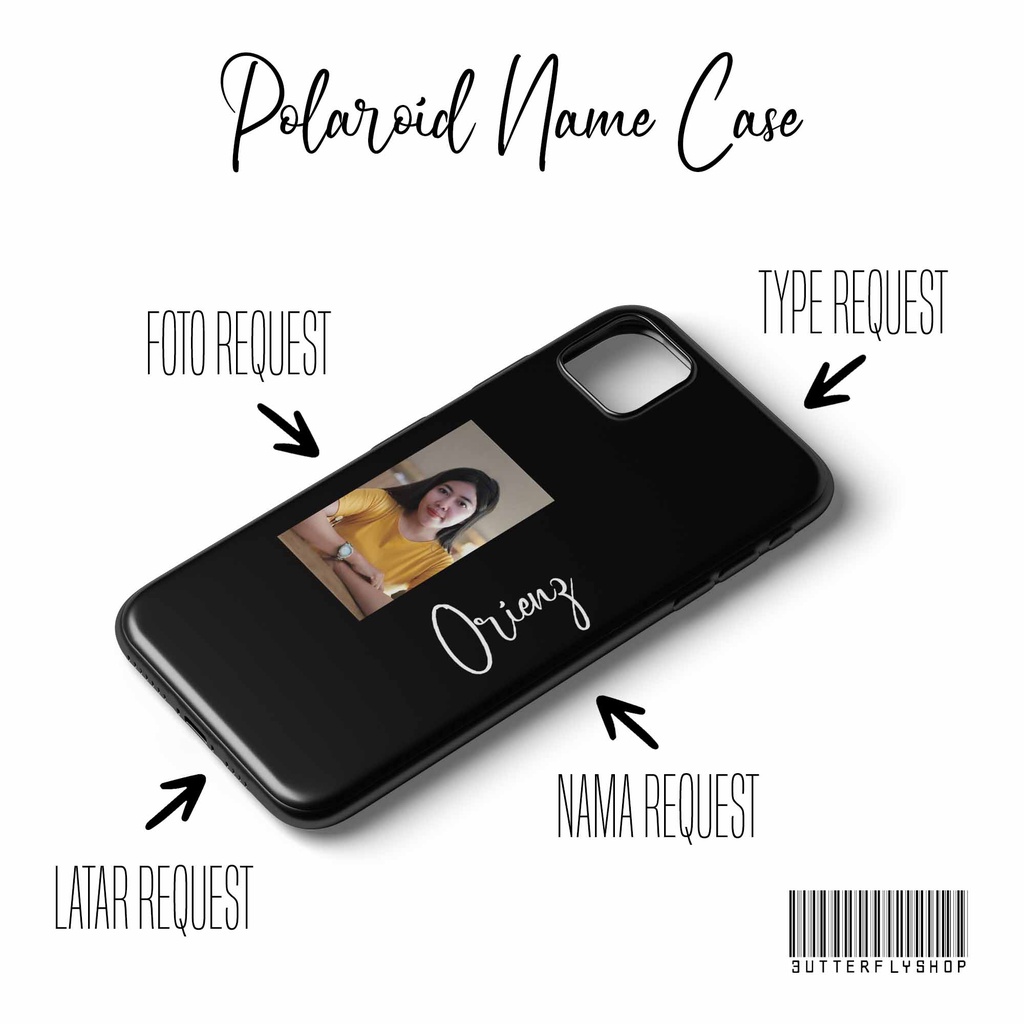 [CUSTOM CASE] Polaroid name name bebas custom foto untuk banyak type hp softcase oppo vivo realme redmi realmi readmi samsung infinix