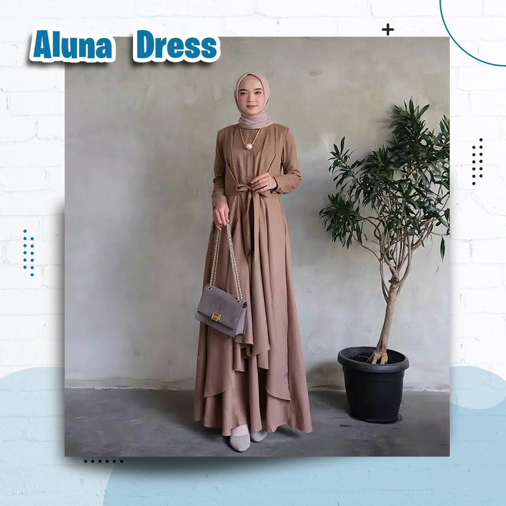 Gamis Gamis Rempel Moscrepe Premium Fashion Wanita Muslim Elegan Kekinian Baju Gamis Jubah Casual Ga