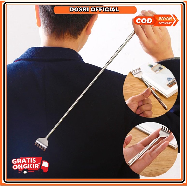 [BISA COD] 1Pcs Alat Penggaruk Punggung Gatal Alat Garuk Badan Gatal Stainless Steel Scratch Scratching Itch Back