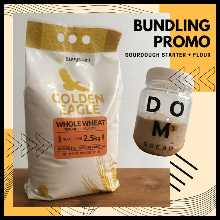 

TERBARUU!! PROMO BUNDLING Active Sourdough Starter + Tepung Gandum (whole wheat) TERLARIS