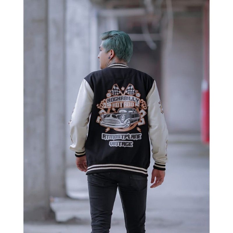 ATMOST-Jaket Pria Varsity Vintage Baseball