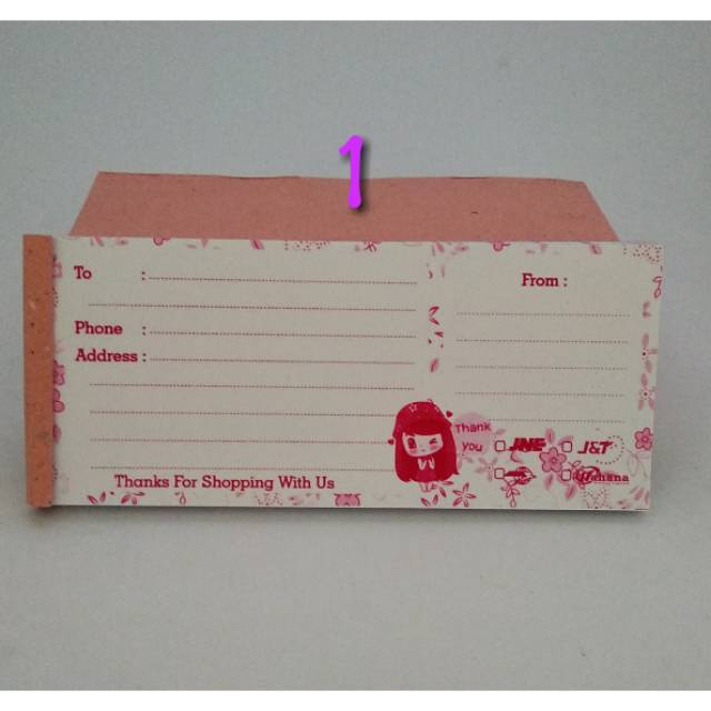 

Label pengiriman olshop HVS 70 gr pink