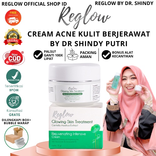 CREAM ACNE Reglow dr Shindy Putri Krim Jerawat Skincare Untuk Kulit Berminyak Berjerawat Dan Bruntusan Pelembab Moisturizer Siang Malam Reg glow Original Official Store