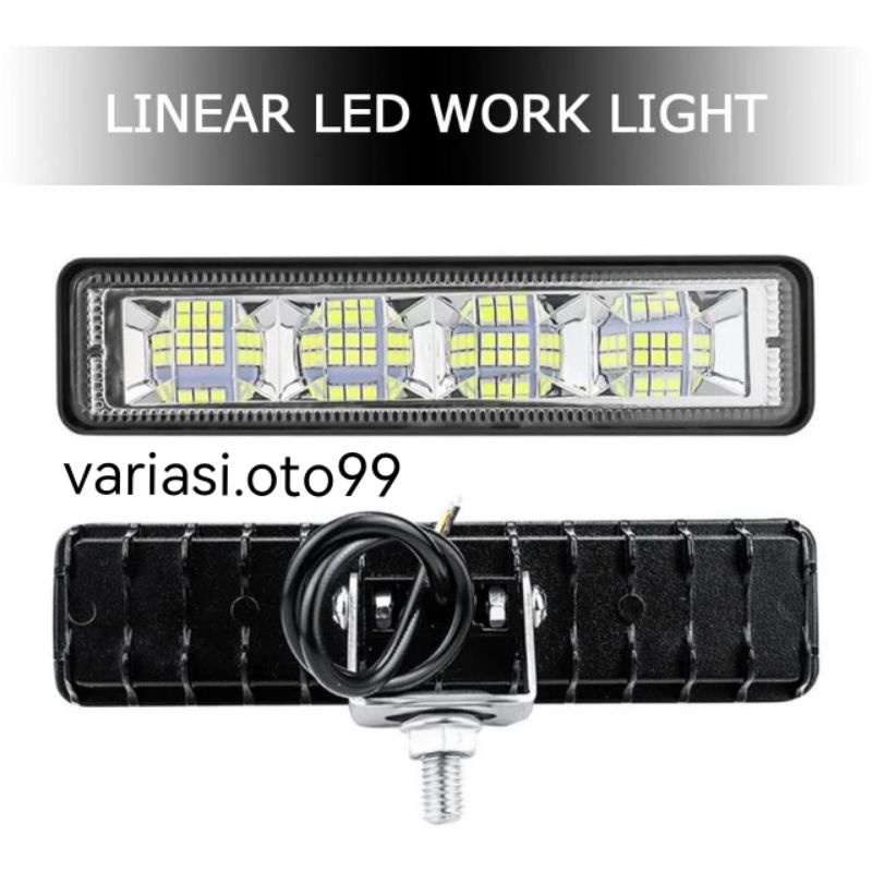 Lampu Tembak Sorot LED 24 Titik Mata CWL 72 Watt  Cree 72W Motor Mobil Bahan Aluminum 12V &amp;24V Work light Bar