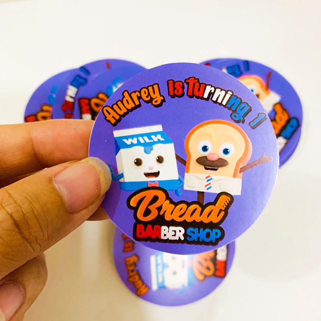 

Bread Barber Shop Sticker Birthday Bento Tumpeng Tempelan Pudding Ulang Tahun Souvenir Hampers