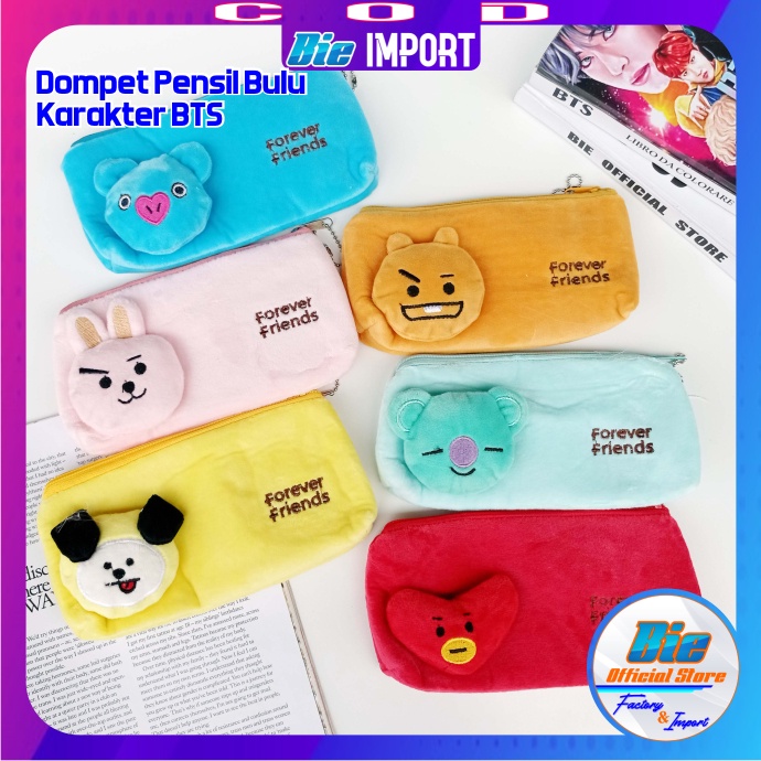 Dompet Pensil BTS Korea Boneka Kepala Impor Best Seller