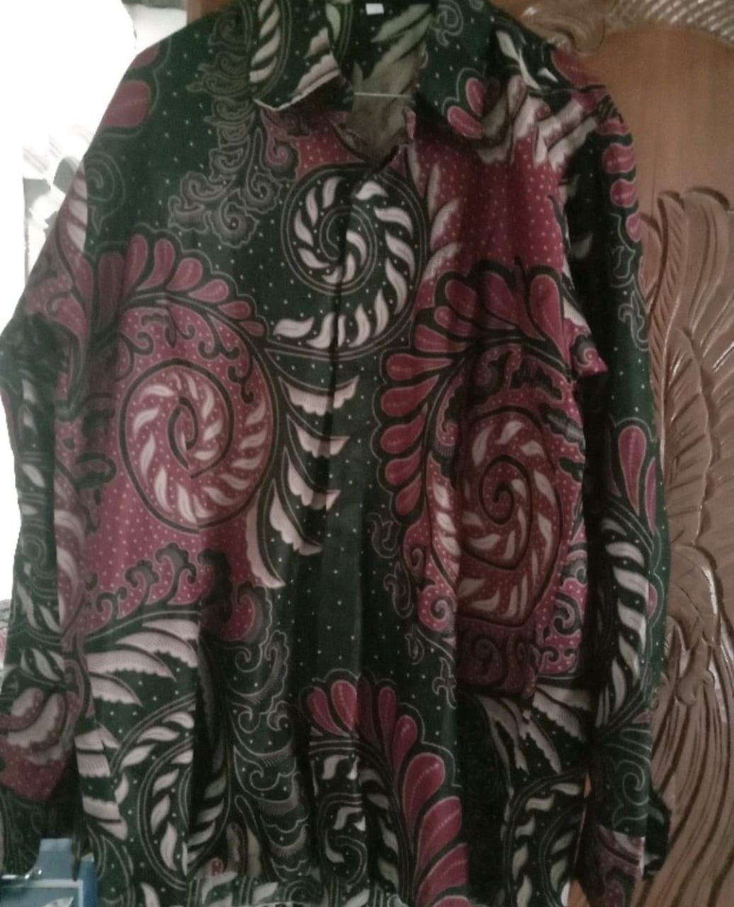 Kemeja Batik Pria Lengan Panjang Size M L Xl Xxl  Bswart Batik Hrb026 Kenongo Hem Panjang Pad