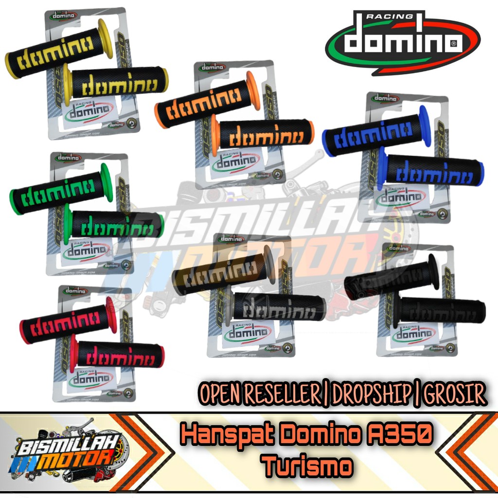 HANDGRIP HANSPAT POSOL DOMINO A350 TURISMO KUNING OREN HIJAU ABU ABU MERAH BIRU HITAM
