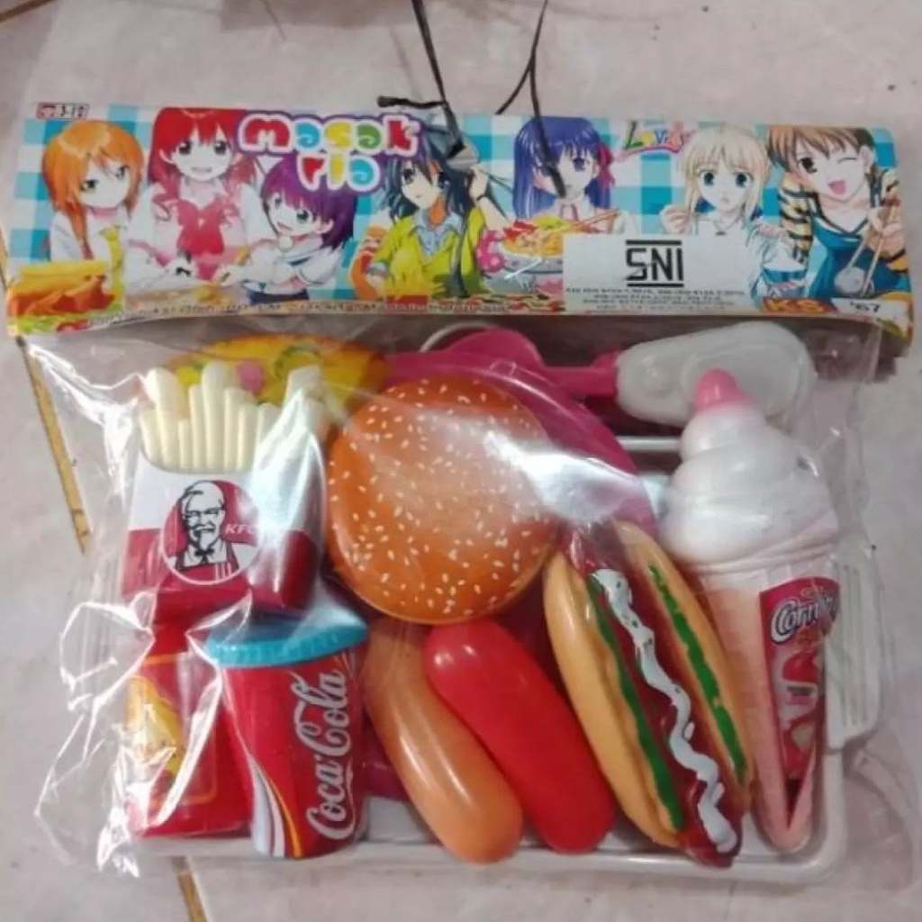 Mainan masak masakan food court / mainan anak perempuan ks67-3