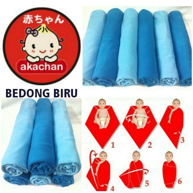 PROMO! BEDONG RAINBOW 6pcs Akachan Bedong Bayi Rainbow bdr Polos 6 merah kuning orange hijau biru ungu