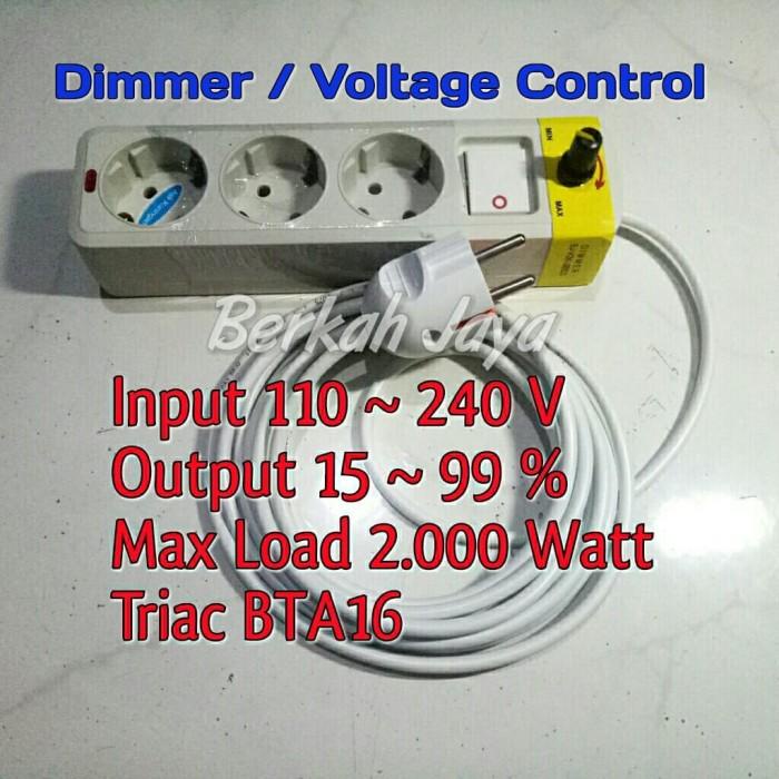 Pengatur Dimmer Pengatur Kecepatan 2000 Watt 220 Volt Ac Bta 16 Bta16 Lubang 3
