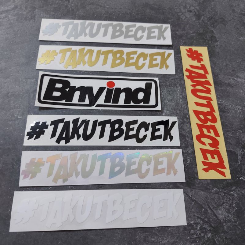 STICKER TAKUT BECEK CUTTING