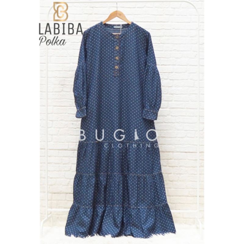Bugio Labiba Denim Gamis Dewasa