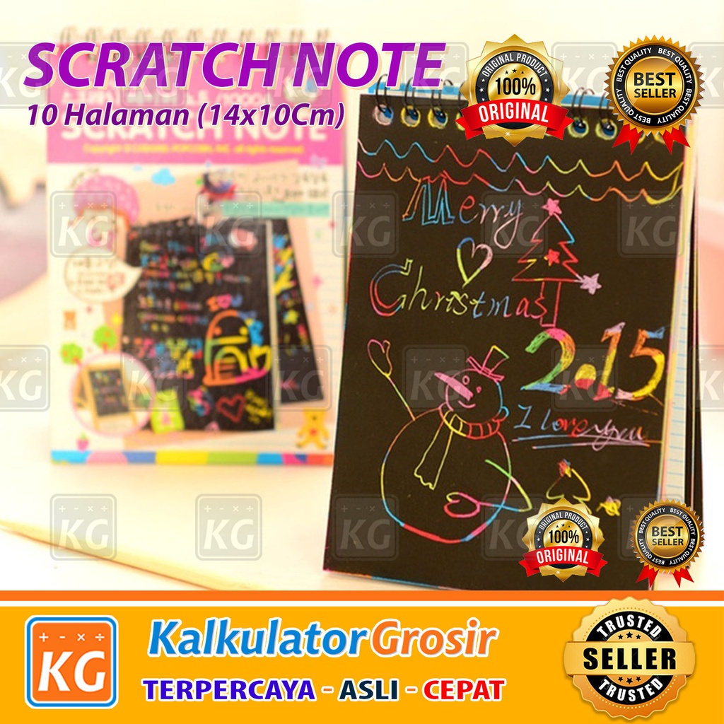 Scratch Note Buku Magic Warna Colourful Scratch Note kecil / Mainan Black Cardboard edukasi Scratch Note Magic Buku Gambar Gores Magic Grafiti Paper Note Book