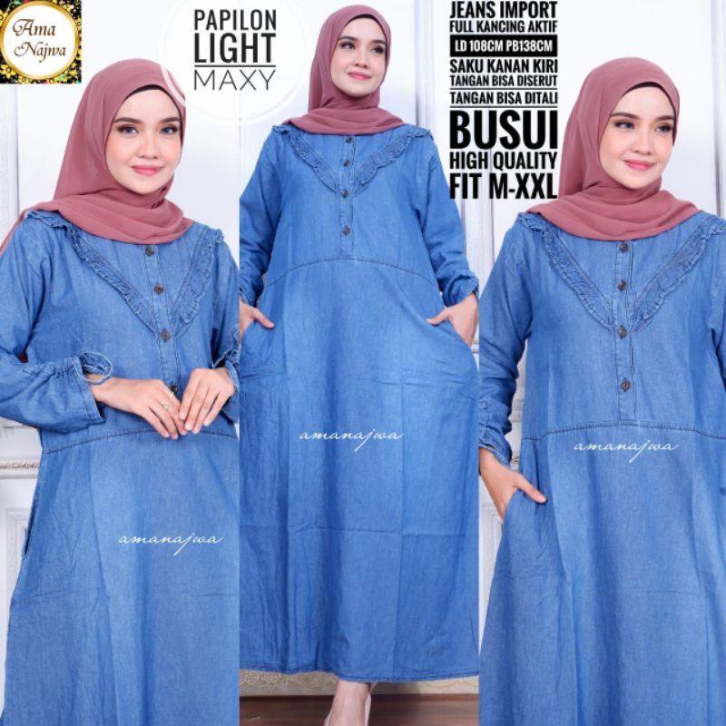 GAMIS PAPILON LIGHT MAXY BY AMA NAJWA