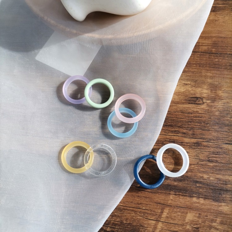 Korean Style Fashion candy color resin ring  for Women Rings