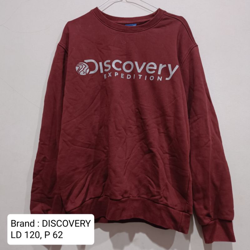 DISCOVERY EXPEDITION CN CREWNECK HOODIE  PRIA/WANITA BRANDED ORIGINAL