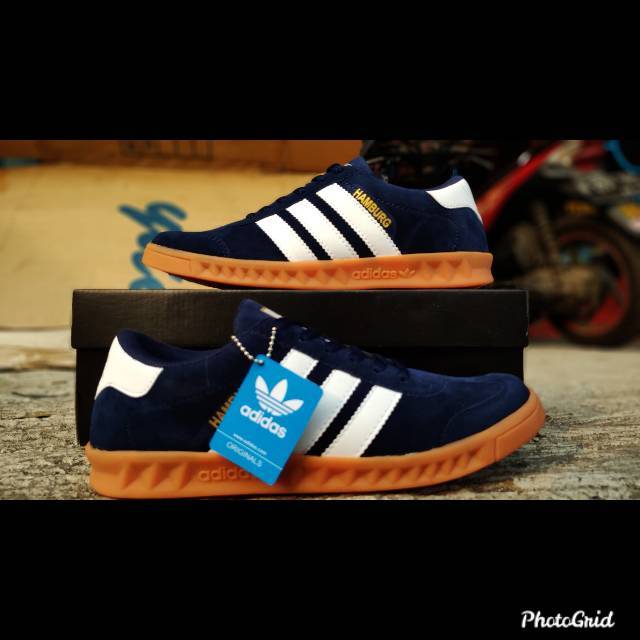 Sepatu pria Adidas Hamburg sneakers Bandung trendi sepatu kets sneakers pria