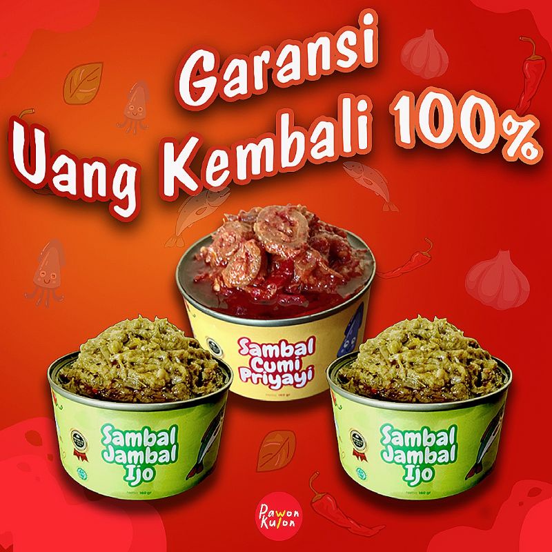 

Sambal pawonkulon - Set Sambal 3 Varian Sambel Cumi Priyayi - Jambal Ijo